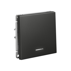 ARTGALLERY 1-клавишный ВЫКЛЮЧАТЕЛЬ с подсветкой, сх.1а, 10АХ, механизм, БАЗАЛЬТ