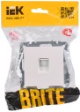 BRITE Розетка компьютерная RJ45 кат.5E РК10-БрЖ жемчуг IEK