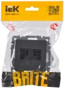 BRITE Розетка двойная RJ11+RJ45 кат.5E РК/Т12-БрГ графит IEK