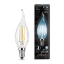 Лампа Gauss Filament Свеча на ветру 11W 830lm 4100К Е14 LED 1/10/50