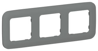 FLITE Рамка 3-местная РУ-3-А-ФлМА мокрый асфальт IEK