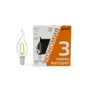 Лампа Gauss Filament Свеча на ветру 7W 550lm 2700К Е14 LED (3 лампы в упаковке) 1/20