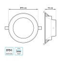 Светильник Gauss Elementary Downlight круг 7,5W 620lm 4000K 185-250V IP54 95*45 монтаж белый LED 1/40