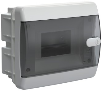 UNION Compact Корпус пластиковый ЩРВ-П-6 IP41 черная прозрачная дверь IEK