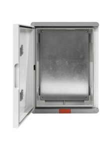 Пластиковый корпус 400х300х170 (ВхШхГ) серая дверь, с монтажной платой, Design Pro Series IP67