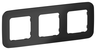 FLITE Рамка 3-местная РУ-3-А-ФлЧ черный IEK