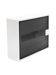 N12-ALFA, Щит навесной, 1 ряд, 12+2 мод., прозрач. дверца, IP40