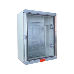 Пластиковый корпус 400х300х170 (ВхШхГ) прозрачная дверь, с монтажной платой, Design Pro Series IP67