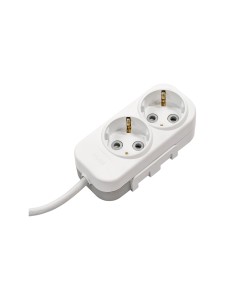 EL-BI,Myra,удлинитель 2гн1м с/з белый,527-010201-211