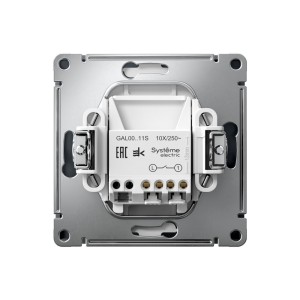 ARTGALLERY 1-клавишный ВЫКЛЮЧАТЕЛЬ, 10АХ, механизм, быстрозажим. клем., ГРИФЕЛЬ