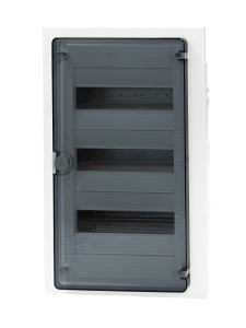 Щит скрытой установки 36 мест, винтовые клеммы, (507х318х72), IP-40 // Hager SAS - Golf (Прозрачная матовая дверь)