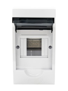 Корпус пластиковый ЩРН-П-4 черн. прозр. дверь IP41 GENERICA