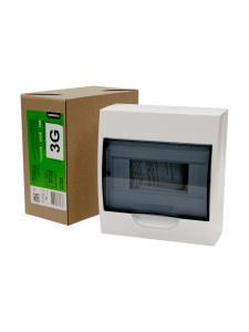 Корпус пластиковый ЩРН-П-8 черн. прозр. дверь IP41 GENERICA