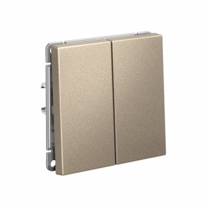 ARTGALLERY 2-клавишный ВЫКЛЮЧАТЕЛЬ, сх.5, 10АХ, механизм, ШАМПАНЬ