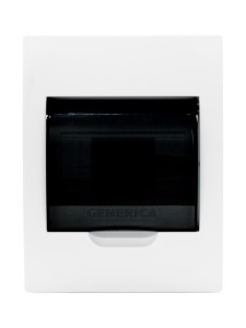 Корпус пластиковый ЩРВ-П-6 черн. прозр. дверь IP41 GENERICA