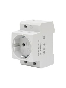 Розетка РАр10-3-ОПс заземлением на DIN-рейку IEK