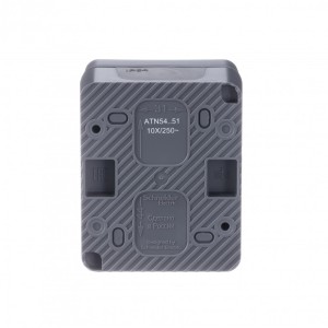 ATLASDESIGN PROFI IP54 О/У 2-клавишный ВЫКЛЮЧАТЕЛЬ, сх.5, 10АХ, АНТРАЦИТ
