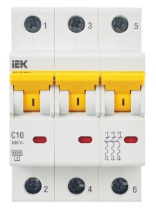 KARAT Автоматический выключатель ВА47-60M 3P C 10А 6кА IEK