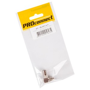 Переходник угловой гнездо F – штекер TV REXANT