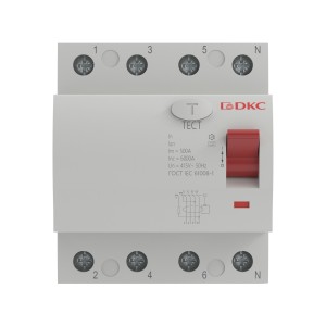 Устройство защитного отключения YON макс (YON max) типа MDL100, 4 полюса, 30mA, 50A, тип A DKC