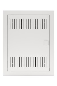 U24EP IT PL, Щит встраиваемый мультимедийный, 2 ряда, металл. дверца со слотами для охлаждения, IP30