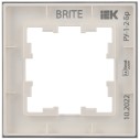 BRITE Рамка 1-местная РУ-1-2-Бр стекло белый матовый IEK