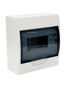 Корпус пластиковый ЩРН-П-8 черн. прозр. дверь IP41 GENERICA