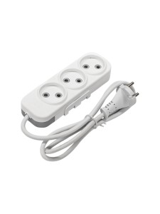 EL-BI,Myra,удлинитель 3гн1м б/з белый,527-110201-360