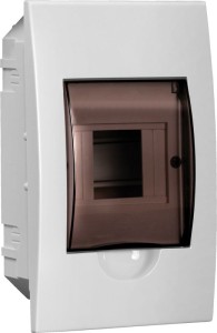 Корпус пластиковый ЩРВ-П-4 черн. прозр. дверь IP41 GENERICA