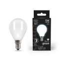 Лампа Gauss Filament Шар 5W 450lm 4100К Е14 milky LED 1/10/50