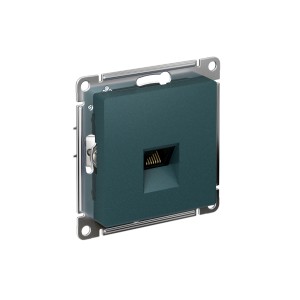 ATLASDESIGN РОЗЕТКА компьютерная RJ45 кат. 5e, механизм, ИЗУМРУД