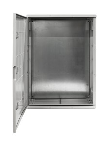 Пластиковый корпус 800х600х260 (ВхШхГ) серая дверь, с монтажной платой, IP65, IK08