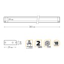 Светильник сенсорный Gauss модель C 3,5W 350lm 4000K 170-260V 300mm IR 1/10/40