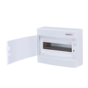 N12CW, Щит навесной, 1 ряд, 12 мод., прозрач. дверца, IP40