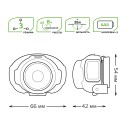 Фонарь налобный Gauss модель GFL302 3W 120lm 3xAAA LED 1/12/60