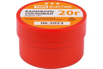 Канифоль сосновая, марка "А", 20 г, банка, инд. упаковка, серия "Алмаз" TDM