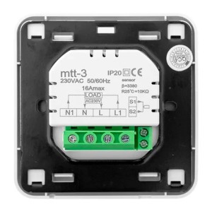 Термостат для теплых полов механический белый 16 A 230В EKF