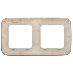 FLITE Рамка 2-местная РУ-2-А-ФлШ шампань IEK