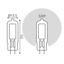 Лампа Gauss G4 AC220-240V 5.5W 480lm 3000K стекло LED 1/10/200