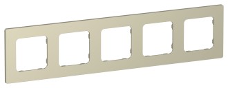 FLITE Рамка 5-местная РУ-5-К-ФлШ шампань IEK