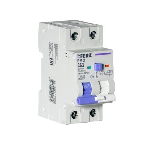 FMO-EL-1P+N 63A 30mA 6kA тип AC, х-ка C, 2M Дифавтомат