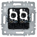 BRITE Розетка компьютерная двойная кат.5E RJ45 РК10-2-БрБ белый IEK