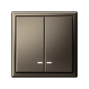 ARTGALLERY 2-клавишный ВЫКЛЮЧАТЕЛЬ с подсветкой, сх.5а, 10АХ, механизм, МОККО