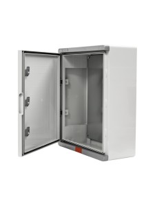 Пластиковый корпус 500х400х180 (ВхШхГ) серая дверь, с монтажной платой, Design Pro Series IP67