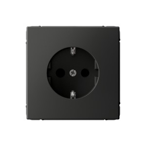 ARTGALLERY РОЗЕТКА с заземлением со шторками, 16А, механизм, быстрозажим. клем., БАЗАЛЬТ