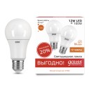 Лампа Gauss Elementary A60 12W 3000K E27 (2 лампы в упаковке) LED 1/50