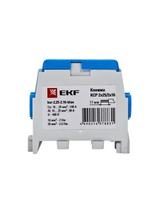 Клемма распределительная КСР с двойным винтом 2x25/2x16 синяя EKF PROxima