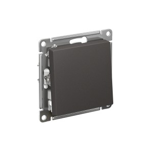 ATLASDESIGN 1-клавишный ВЫКЛЮЧАТЕЛЬ, сх.1, 10АХ, механизм, БАЗАЛЬТ