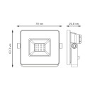 Прожектор Gauss BASIC 10W 820lm 6500K 200-240V IP65 графитовый LED 1/20