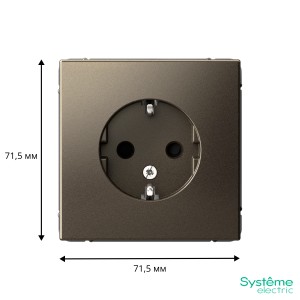 ARTGALLERY РОЗЕТКА с заземлением со шторками, 16А, механизм, МОККО